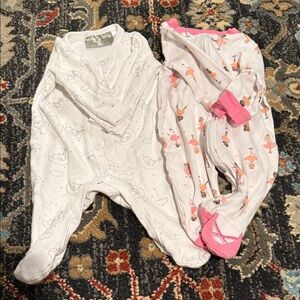 Pink and White Kids One Piece Set